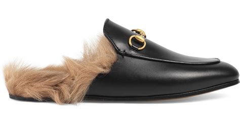 gucci fell slipper|gucci shearling slippers.